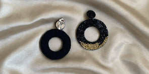 Emily Earrings - Black Gold - Clip Earrings - Paulie Pocket